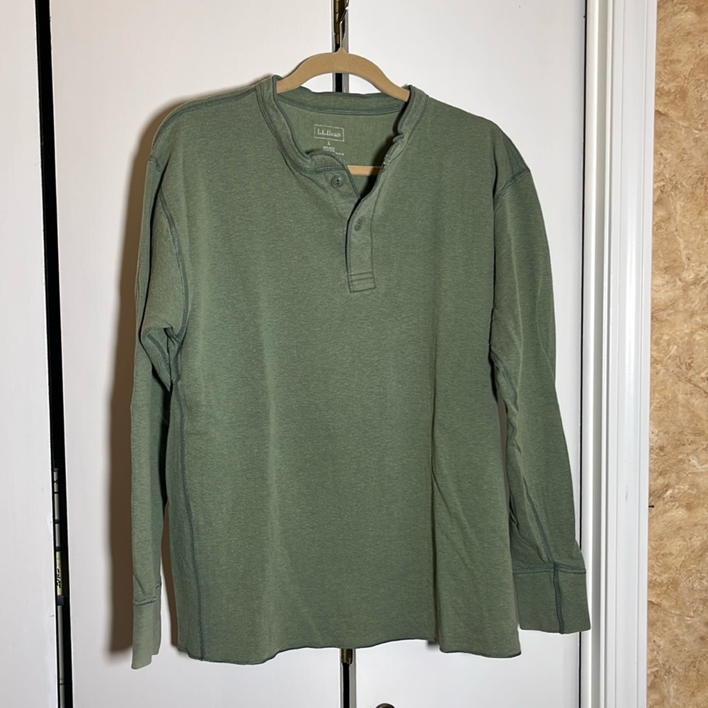 L.L. Bean men’s two layer river, drivers shirt, traditional fit Henley